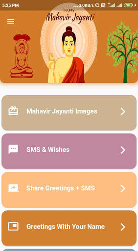 Run android online APK Mahavir Jayanti Images Messages & Greetings Maker from MyAndroid or emulate Mahavir Jayanti Images Messages & Greetings Maker using MyAndroid