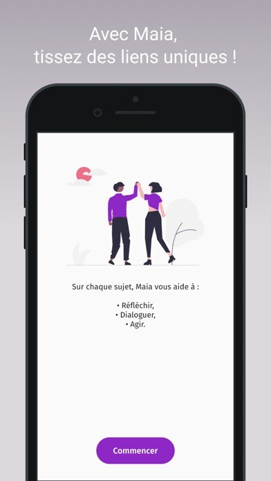 Emulate iPhone app Maia, des liens uniques using MyAndroid