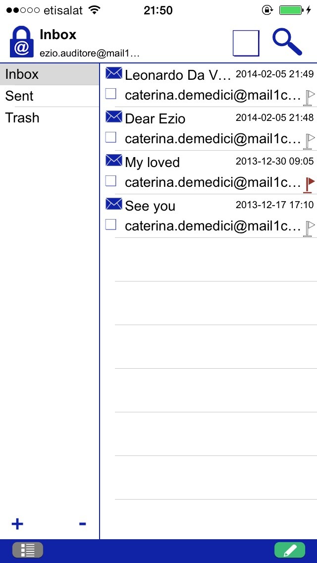 Emulate iPhone app Mail1Click - Secure Mail using MyAndroid Emulate iPhone app Mail1Click - Secure Mail using MyAndroid