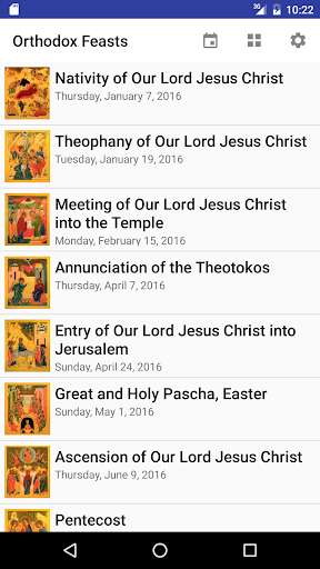 Emulate Android APK Main Feasts of Orthodox Church