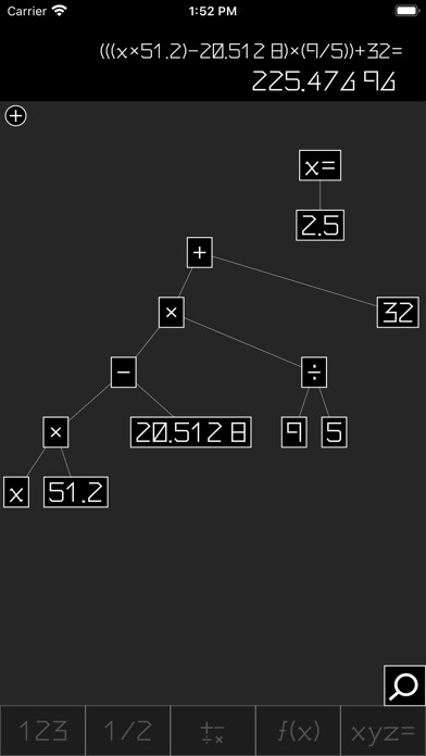 Emulate iPhone app Mainframe: Symbolic Calculator using MyAndroid