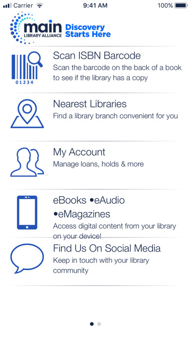 Emulate iPhone app MAIN Library Alliance (NJ) using MyAndroid Emulate iPhone app MAIN Library Alliance (NJ) using MyAndroid