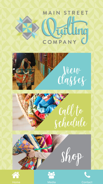 Emulate iPhone app Main Street Quilting Company using MyAndroid