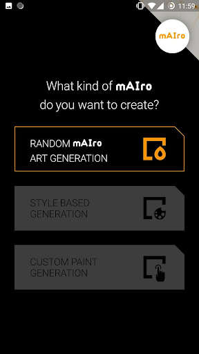 Emulate mAIro: Artificial Intelligence Generated Art from MyAndroid or run mAIro: Artificial Intelligence Generated Art using MyAndroid