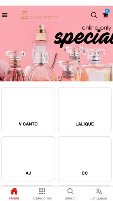 Emulate iPhone app Maison des Parfums using MyAndroid Emulate iPhone app Maison des Parfums using MyAndroid