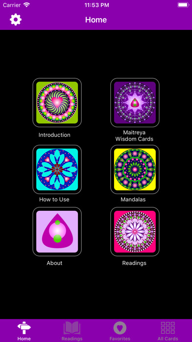 Emulate iPhone app Maitreya Wisdom Cards using MyAndroid Emulate iPhone app Maitreya Wisdom Cards using MyAndroid