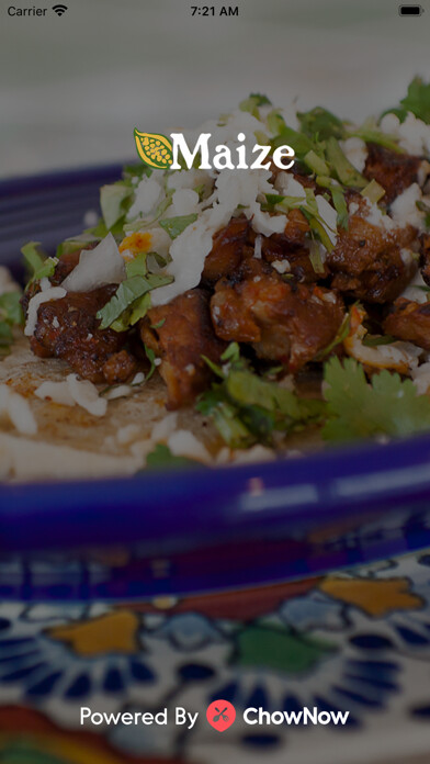 Emulate iPhone app Maize Mexican Grill using MyAndroid