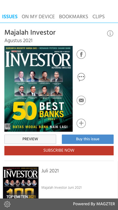 Emulate iPhone app Majalah Investor using MyAndroid