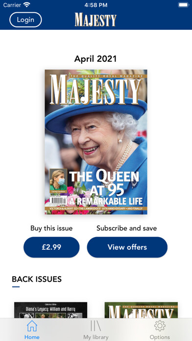 Emulate iPhone app Majesty Magazine using MyAndroid