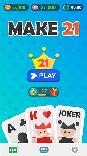Run android online APK Make21 - Free Card Game (Solitare & Blackjack) from MyAndroid or emulate Make21 - Free Card Game (Solitare & Blackjack) using MyAndroid
