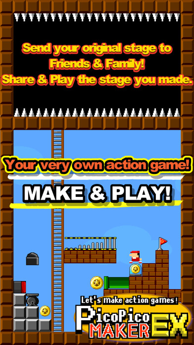 Emulate iPhone app Make Action! PicoPicoMakerEX using MyAndroid
