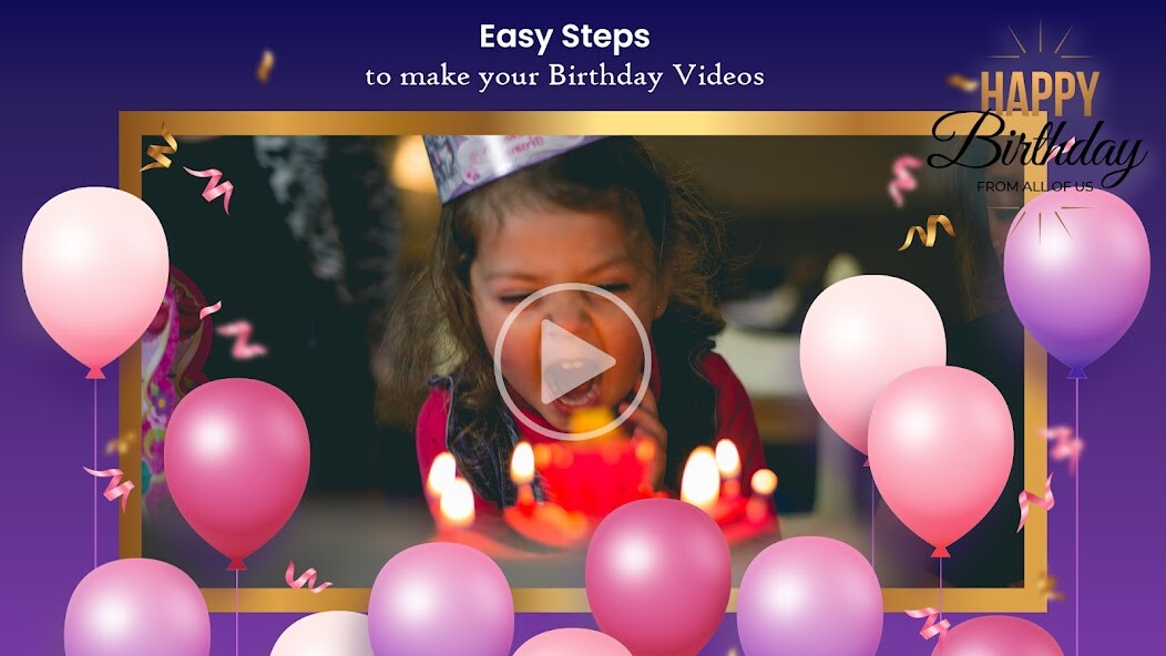 Run android online APK Make Birthday Video With Music from MyAndroid or emulate Make Birthday Video With Music using MyAndroid