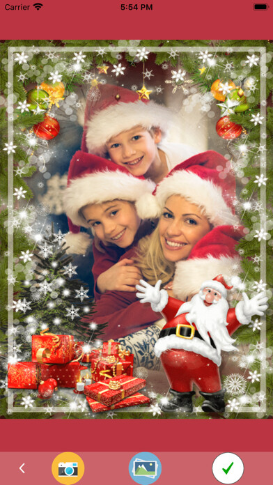 Emulate iPhone app Make Christmas Postcards using MyAndroid