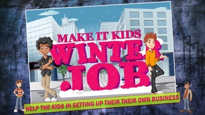 Emulate iPhone app Make It Kids Winter Job - Build, design and decorate a coffee shop business and sell snacks as little entrepreneurs using MyAndroid
