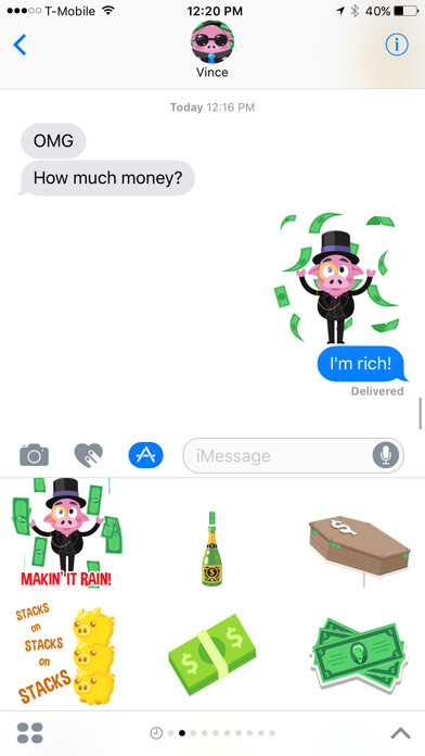Emulate iPhone app Make It Rain: The Love of Stickers using MyAndroid Emulate iPhone app Make It Rain: The Love of Stickers using MyAndroid
