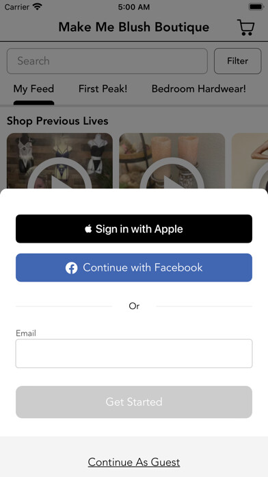 Emulate iPhone app Make Me Blush Boutique using MyAndroid Emulate iPhone app Make Me Blush Boutique using MyAndroid