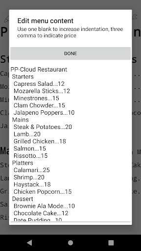 Run android online APK Make Menu from MyAndroid or emulate Make Menu using MyAndroid