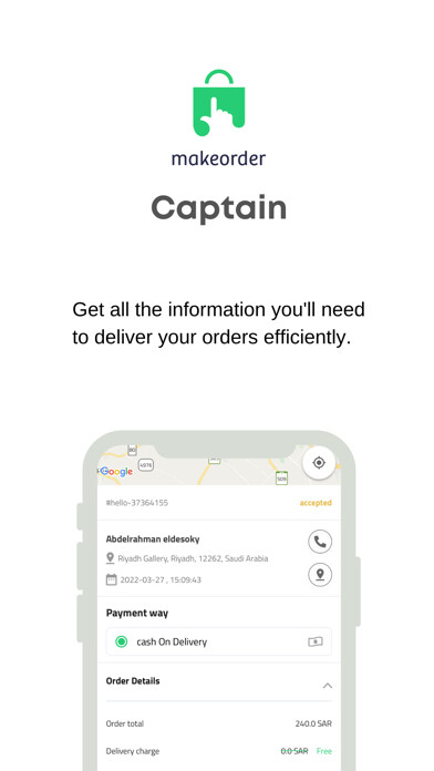 Emulate iPhone app Make Order Captain using MyAndroid