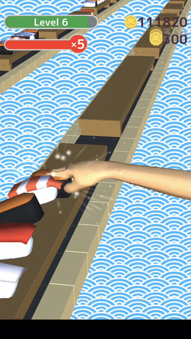 Emulate iPhone app Make Sushi More! 3D using MyAndroid