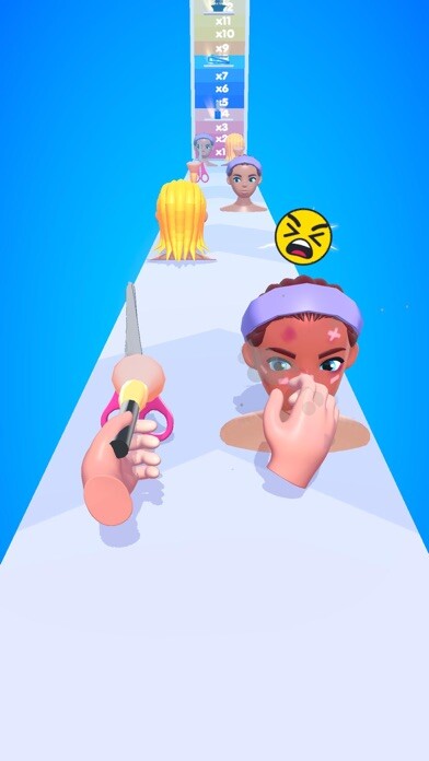 Emulate iPhone app Makeup Shuffle using MyAndroid