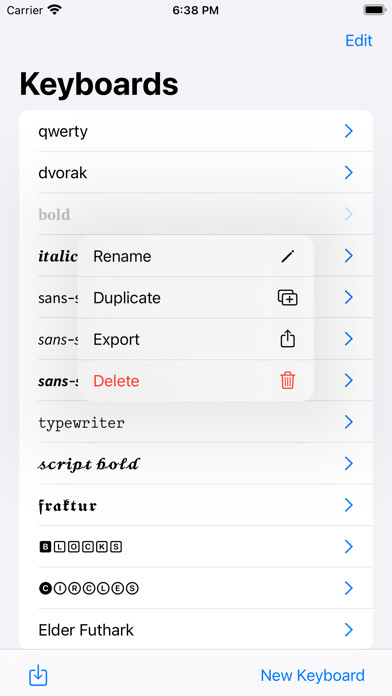 Emulate iPhone app Make Your Own Keyboard using MyAndroid