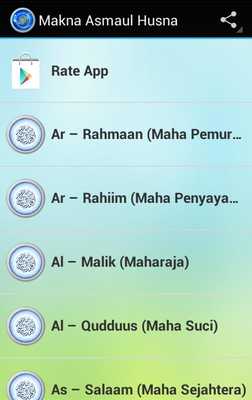 Emulate Android APK Makna Asmaul Husna