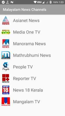 Emulate Android APK Malayalam News Channels