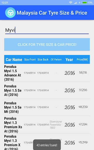 Run android online APK Malaysia Car Tyre Size & Price from MyAndroid or emulate Malaysia Car Tyre Size & Price using MyAndroid Run android online APK Malaysia Car Tyre Size & Price from MyAndroid or emulate Malaysia Car Tyre Size & Price using MyAndroid