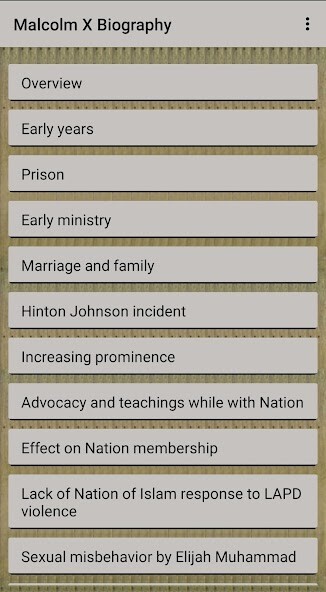 Run android online APK Malcolm X Biography from MyAndroid or emulate Malcolm X Biography using MyAndroid