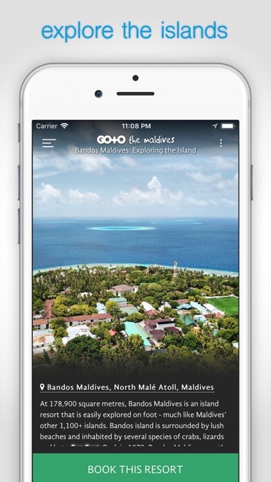 Emulate iPhone app Maldives Islands Travel Guide using MyAndroid