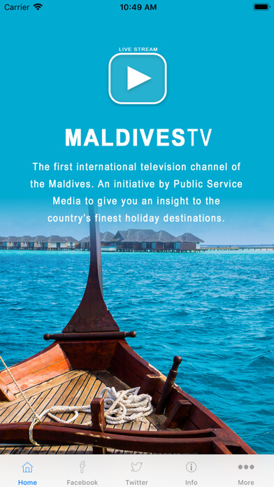 Emulate iPhone app Maldives TV using MyAndroid