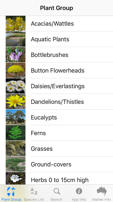 Emulate iPhone app Mallee Plants of SA and Vic. using MyAndroid Emulate iPhone app Mallee Plants of SA and Vic. using MyAndroid