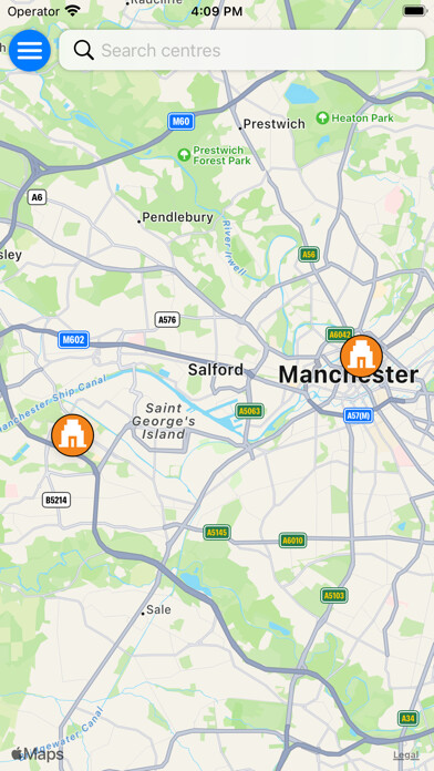 Emulate iPhone app MallWay: Mall Navigation using MyAndroid