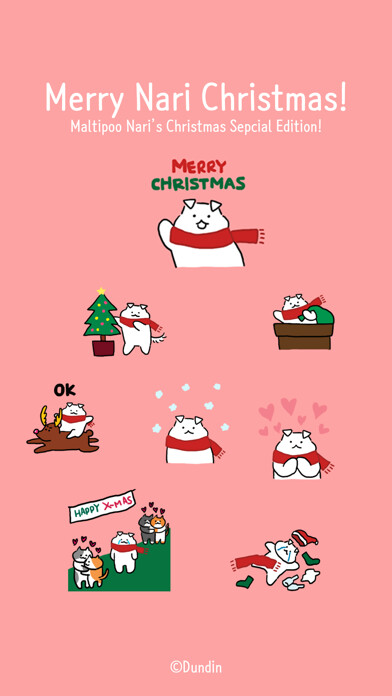 Emulate iPhone app Maltipoo Nari - Christmas using MyAndroid