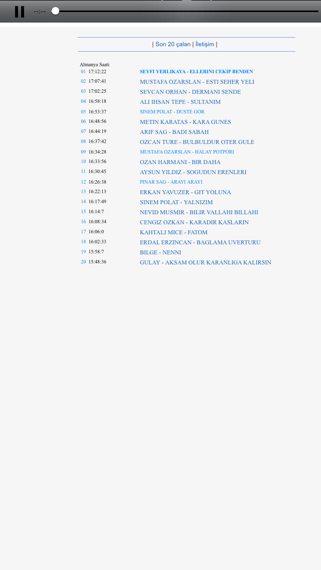 Emulate iPhone app Mamaş FM Türkü Radyo using MyAndroid