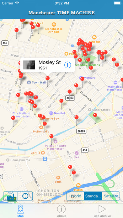 Emulate iPhone app Manchester Time Machine using MyAndroid