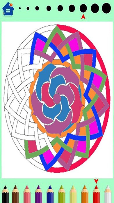 Emulate iPhone app Mandala coloring book-design using MyAndroid Emulate iPhone app Mandala coloring book-design using MyAndroid