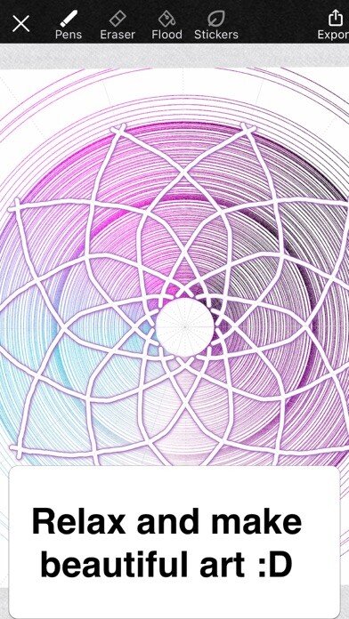 Emulate iPhone app Mandala Maker: symmetry doodle using MyAndroid Emulate iPhone app Mandala Maker: symmetry doodle using MyAndroid