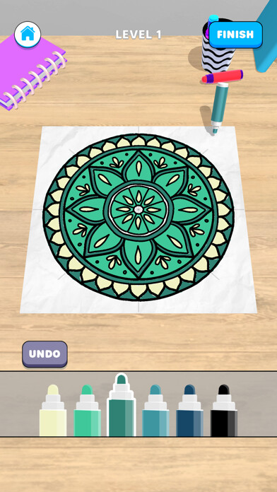 Emulate iPhone app Mandala Master using MyAndroid