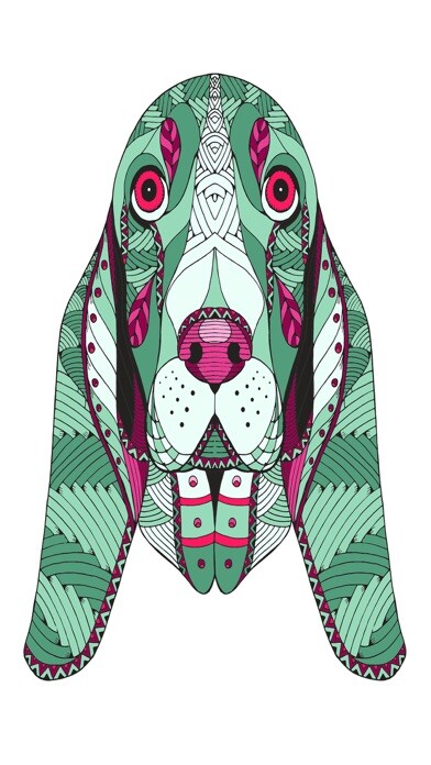 Emulate iPhone app Mandalas dog - Coloring pages for adults using MyAndroid Emulate iPhone app Mandalas dog - Coloring pages for adults using MyAndroid