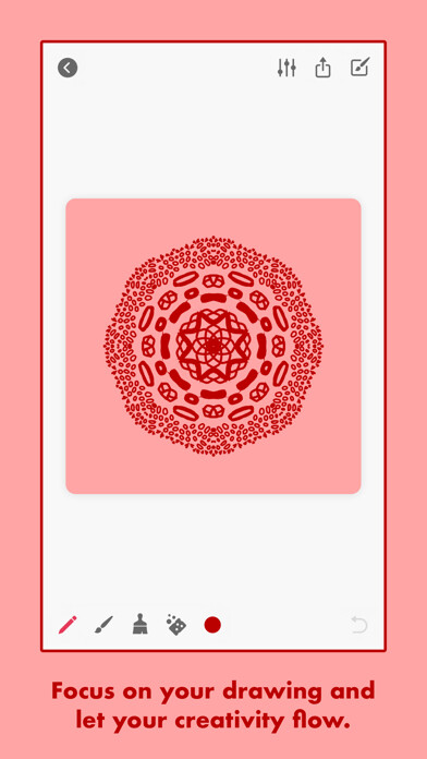 Emulate iPhone app Mandalas Drawing Studio using MyAndroid