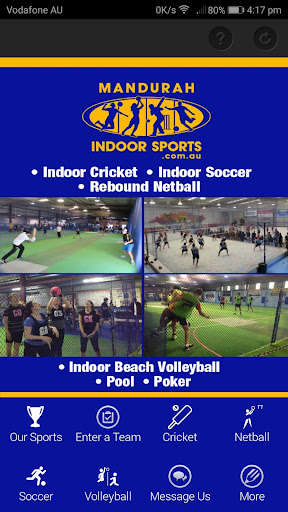Run android online APK Mandurah Indoor Sportz from MyAndroid or emulate Mandurah Indoor Sportz using MyAndroid