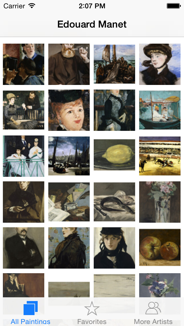 Emulate iPhone app Manet 117 Paintings HD 100M+  Ad-free using MyAndroid