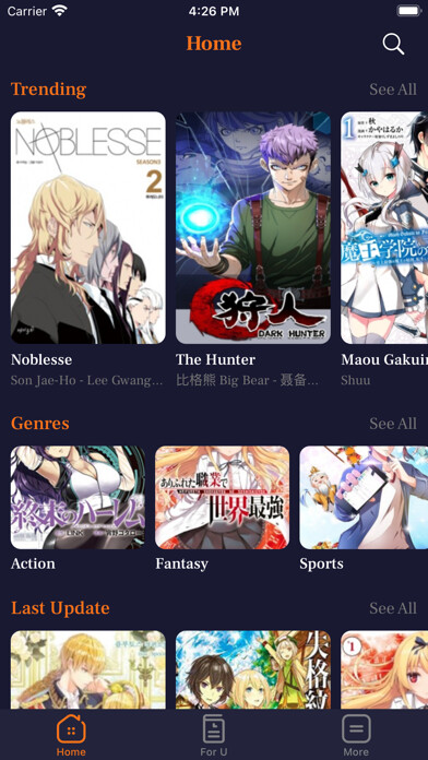 Emulate iPhone app Manga Man: Top Manga Reader using MyAndroid