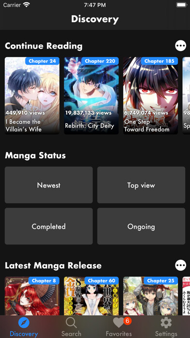 Emulate iPhone app Manga Monster -  Manga Reader using MyAndroid