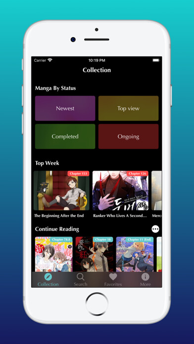 Emulate iPhone app MangaNato - Manga Nato, Comics using MyAndroid