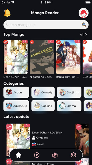 Emulate iPhone app Manga reader - Best Manga Zone using MyAndroid