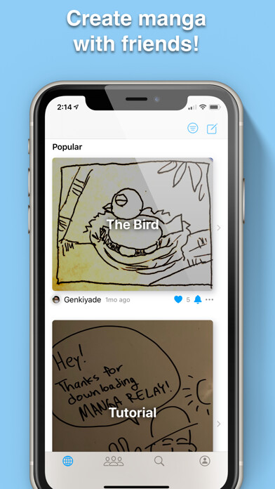Emulate iPhone app Manga Relay using MyAndroid