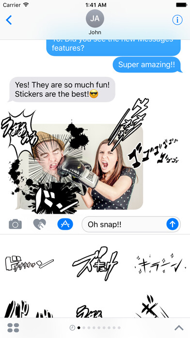 Emulate iPhone app Manga-Stickers using MyAndroid Emulate iPhone app Manga-Stickers using MyAndroid