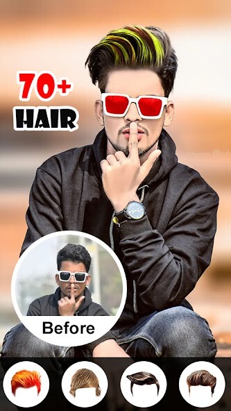 Run android online APK Man Hairstyle Photo Editor2022 from MyAndroid or emulate Man Hairstyle Photo Editor2022 using MyAndroid